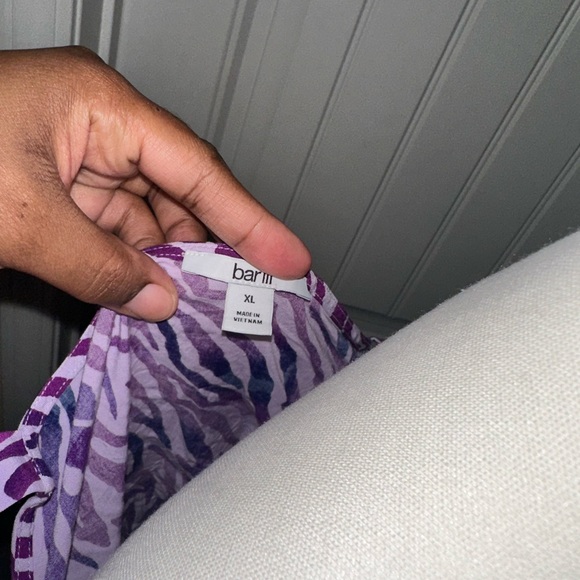 Bar III Women  Purple Zebra Animal Print Crop Top with matching wide leg pants - Picture 9 of 10